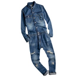牛仔連體衣工作服   男潮流寬鬆秋冬    韓版休閒連體褲    男套裝潮牌套裝 SKWK076 牛仔連體衣工作服   男潮流寬鬆秋冬    韓版休閒連體褲    男套裝潮牌套裝 SKWK076